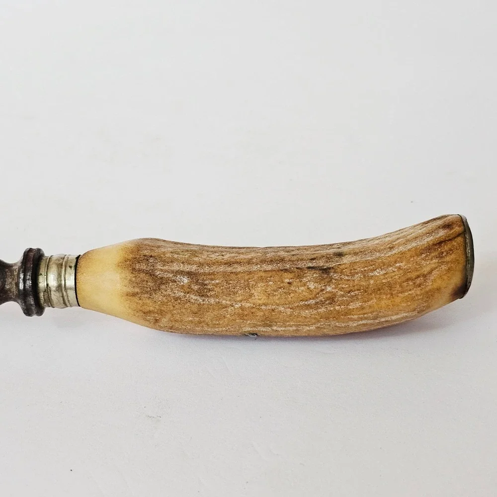 Vintage Joseph and Sons Stag Horn Handmade Antler Fork Carving -‎ M1122